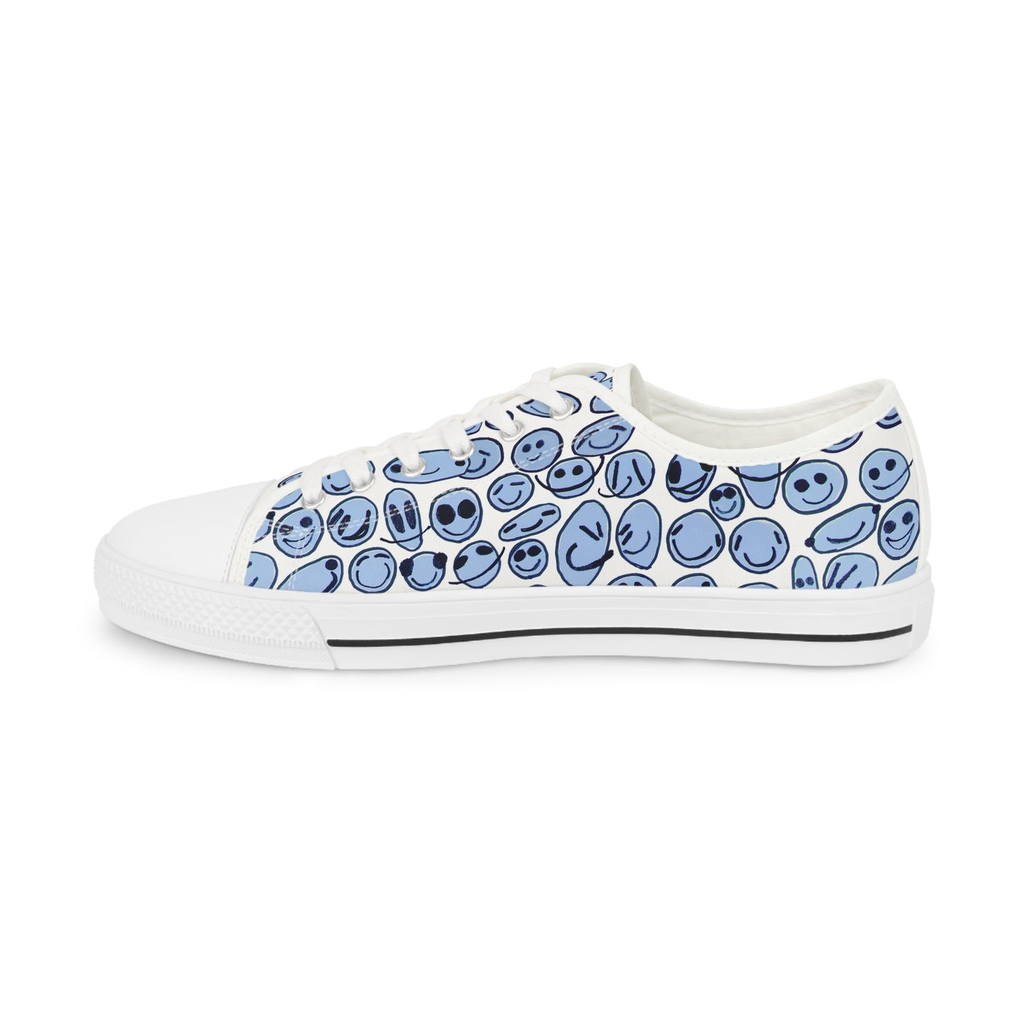 Blue SMILES - Men's Low Top Sneakers