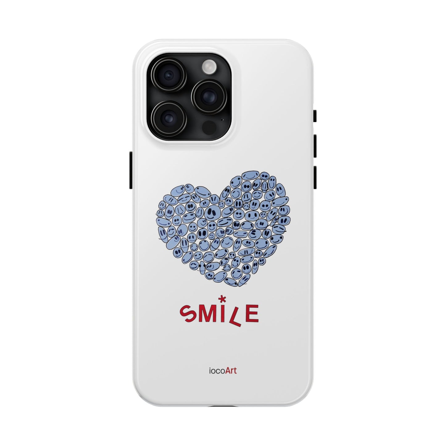 BLUE Heart SMILE - Tough Phone Cases