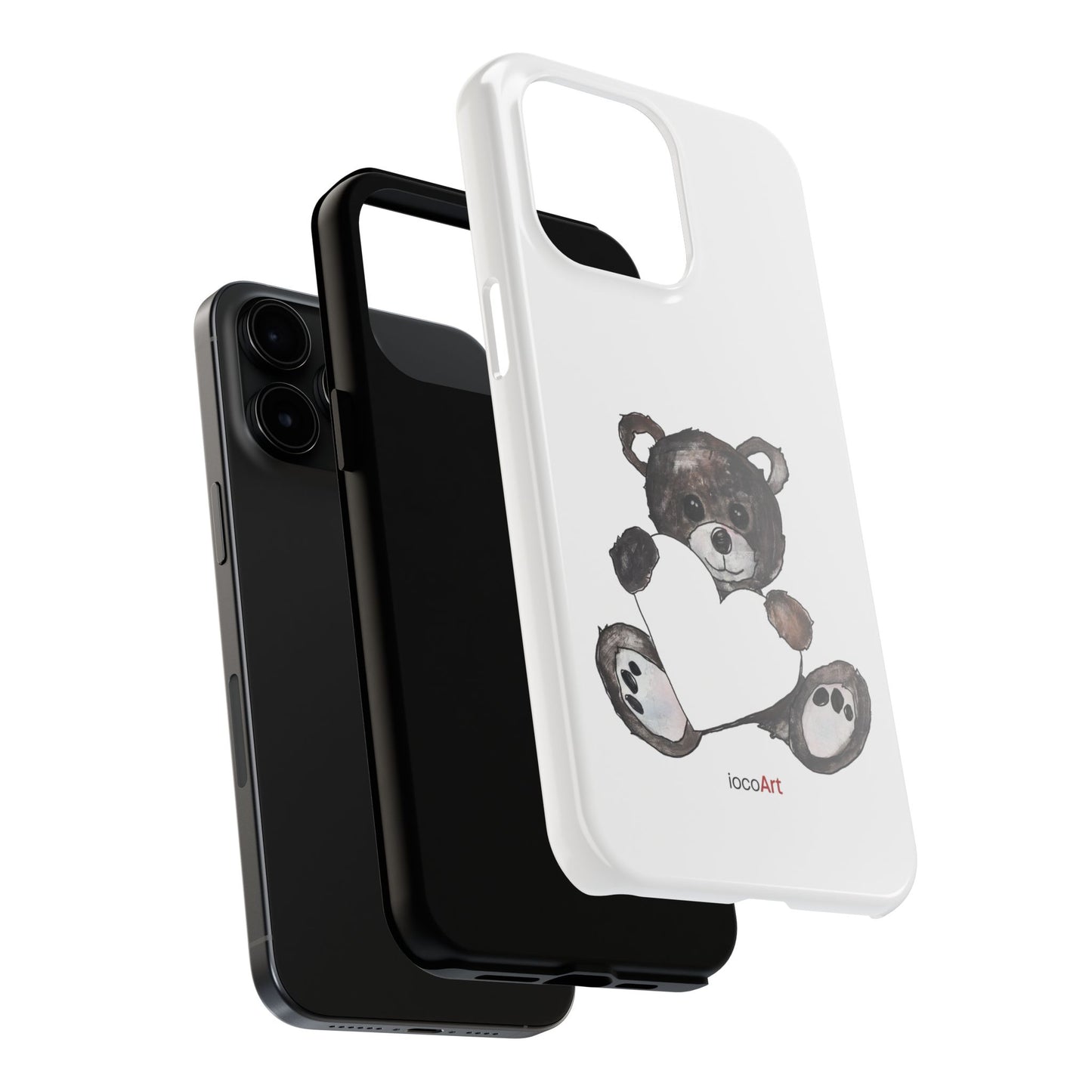Teddy Bear, BlackBrown - Tough Phone Cases