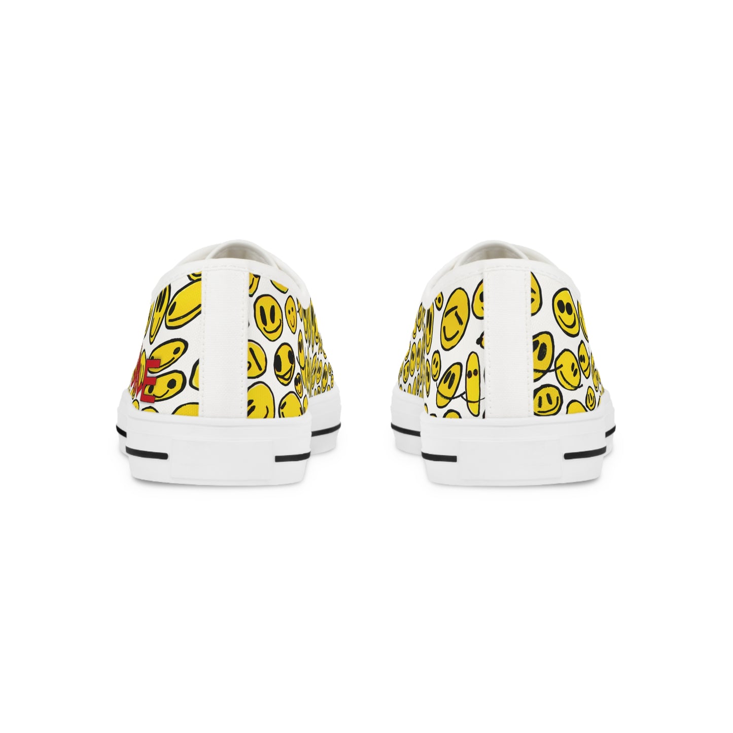 Yellow SMILES - Men's Low Top Sneakers