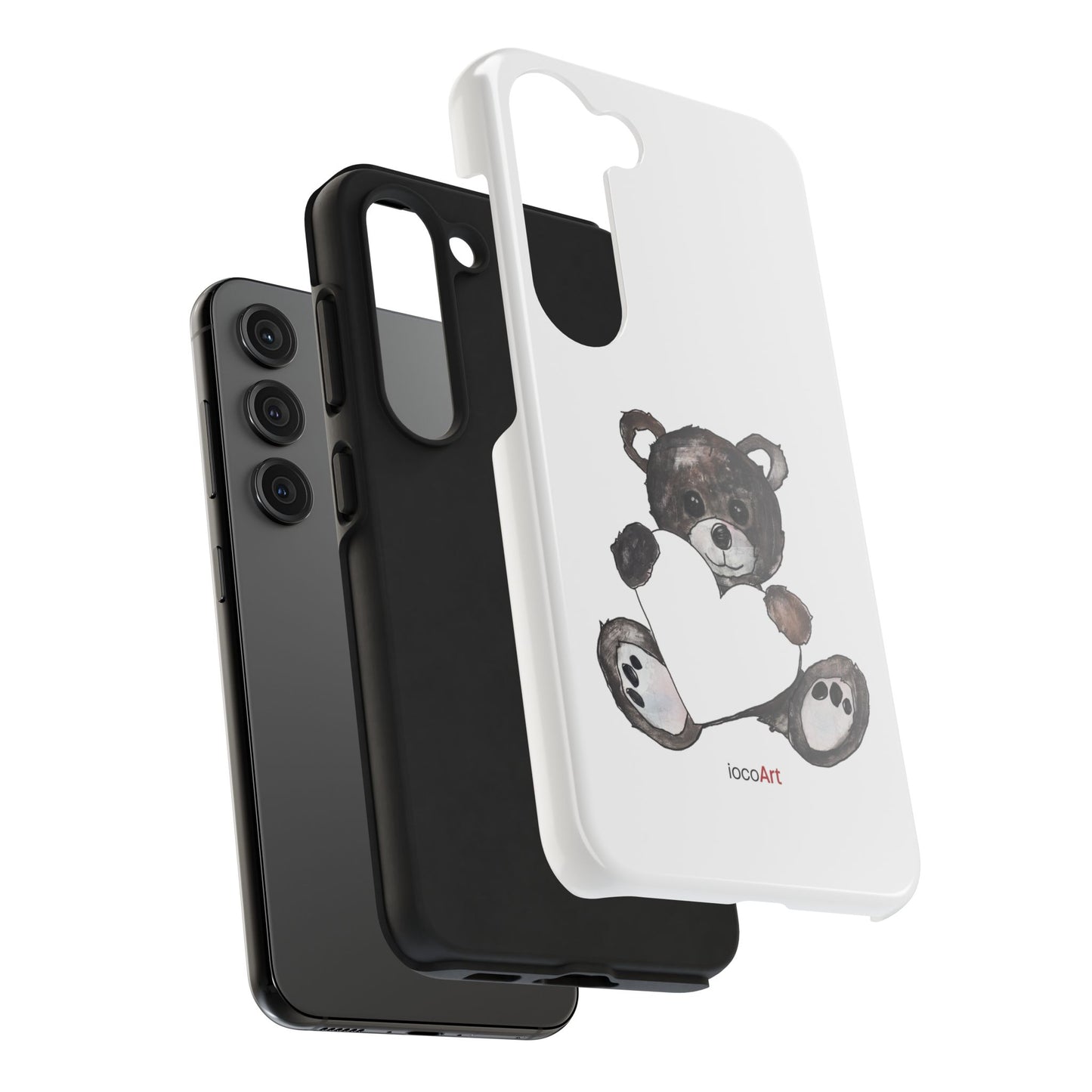 Teddy Bear, BlackBrown - Tough Phone Cases