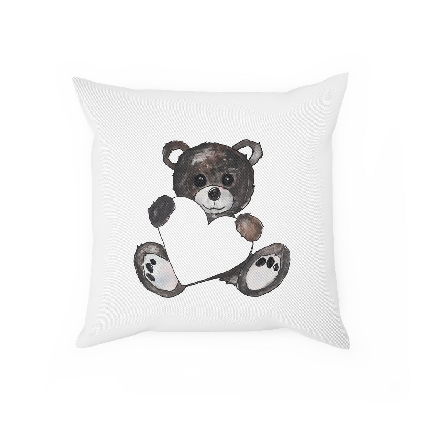 Teddy Bear, BlackBrown - Cushion