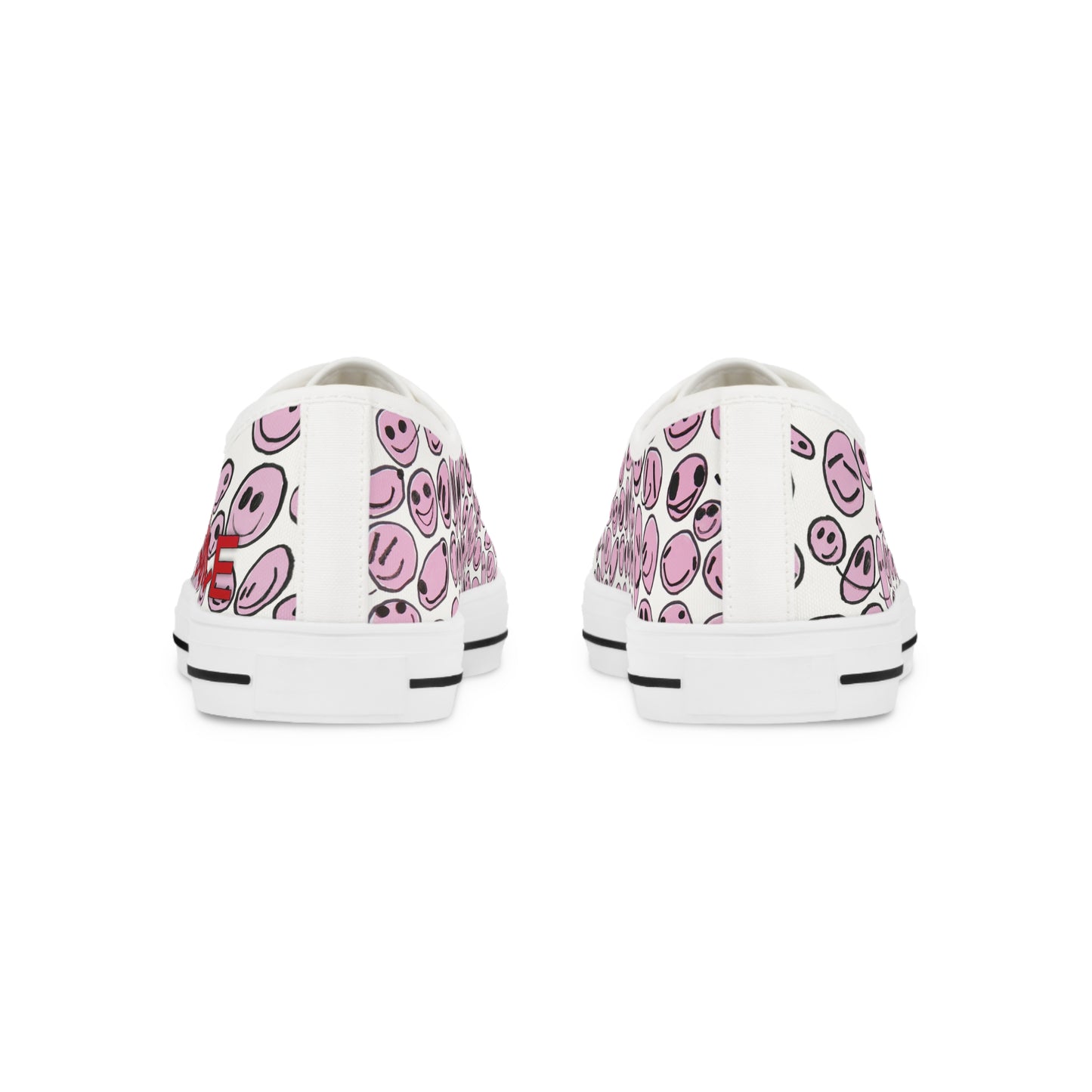 Pink SMILES - Men's Low Top Sneakers