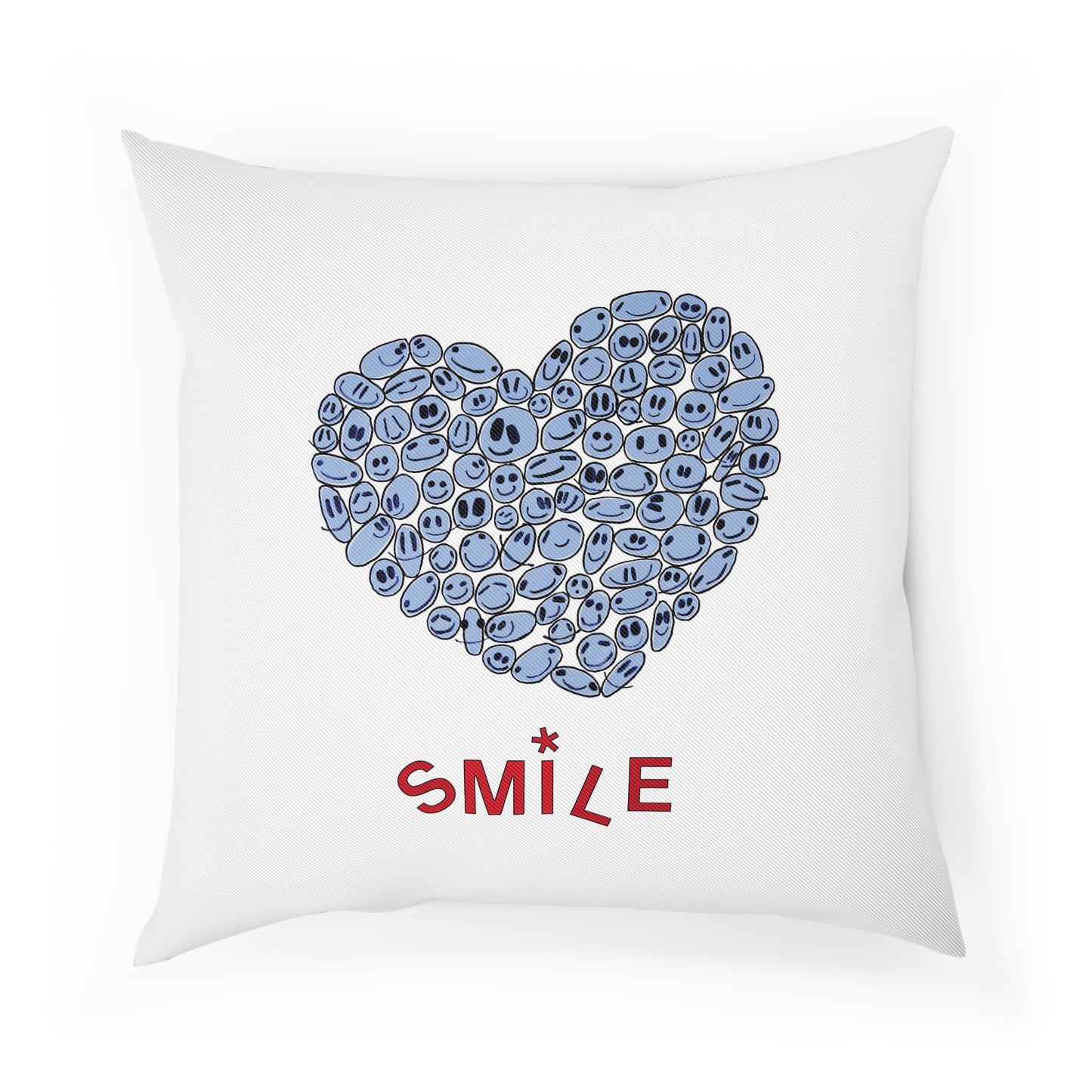 BLUE Heart SMILES - Cushion