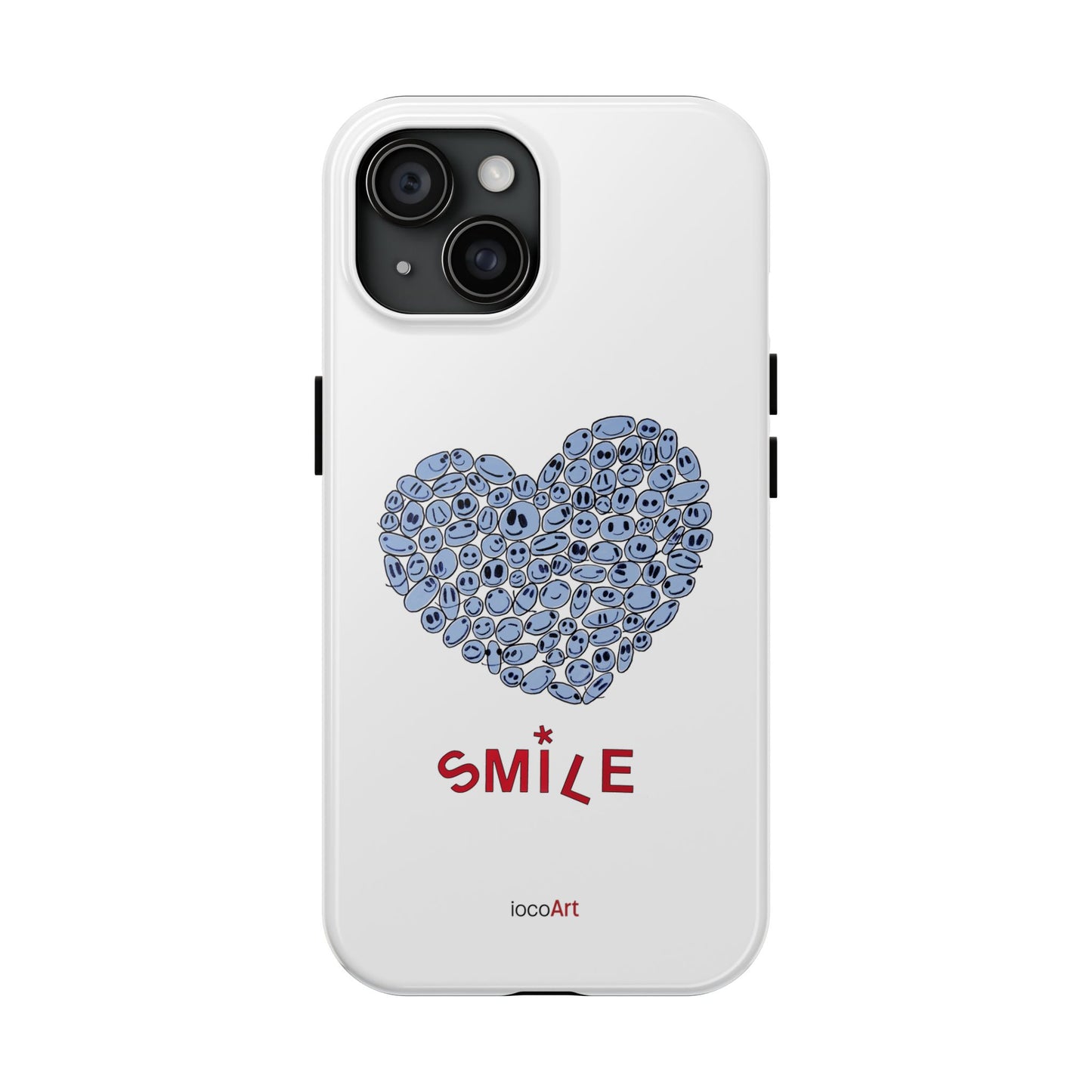 BLUE Heart SMILE - Tough Phone Cases