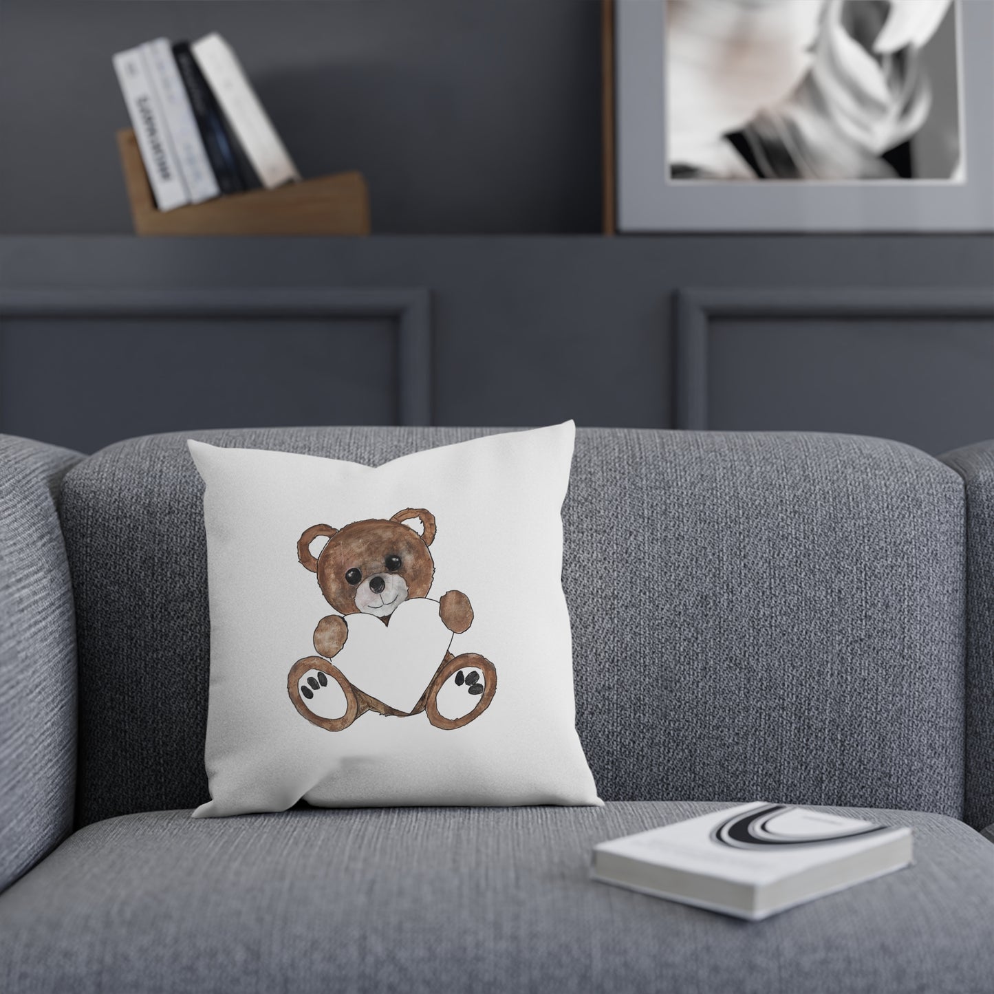 Teddy Bear, Brown - Cushion