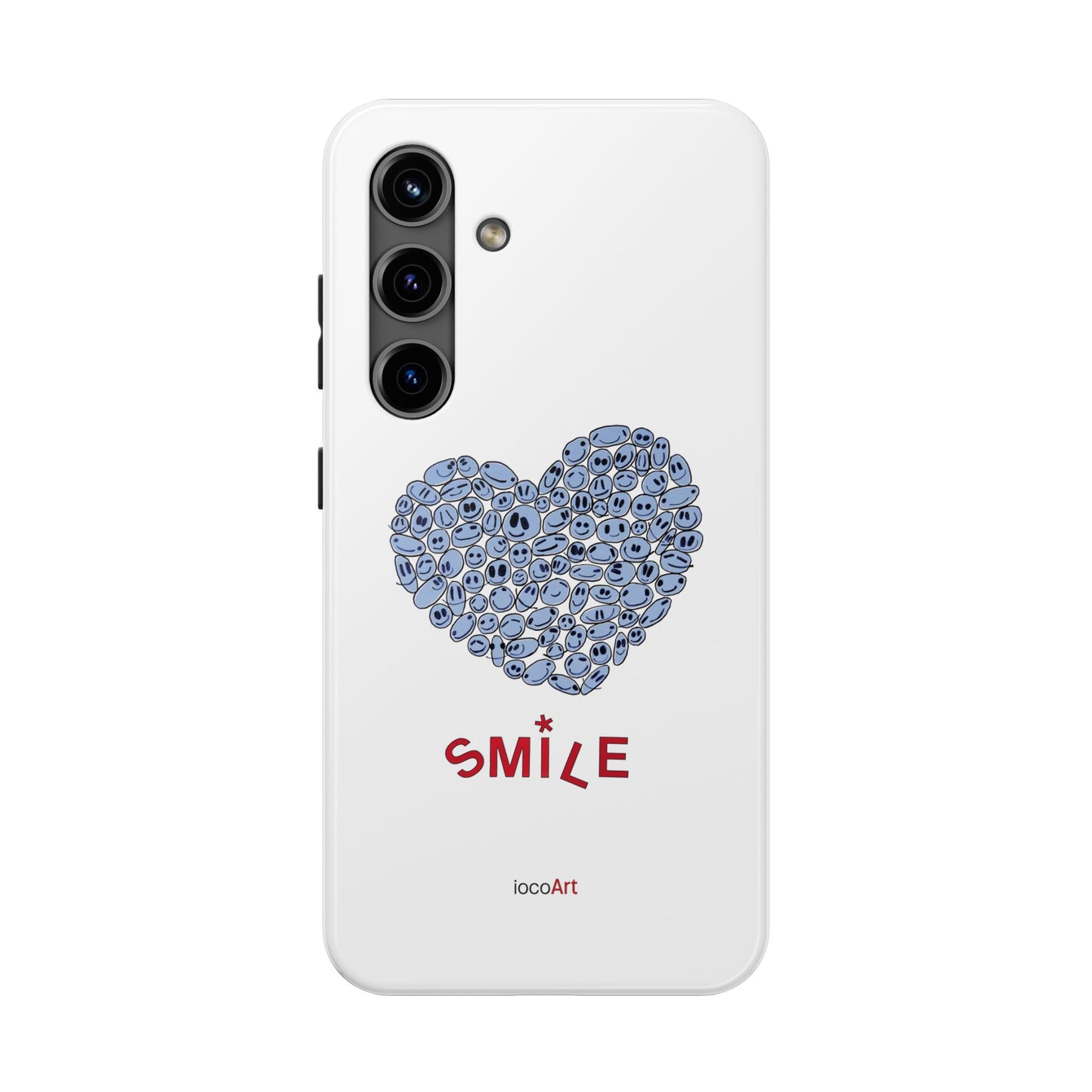 BLUE Heart SMILE - Tough Phone Cases
