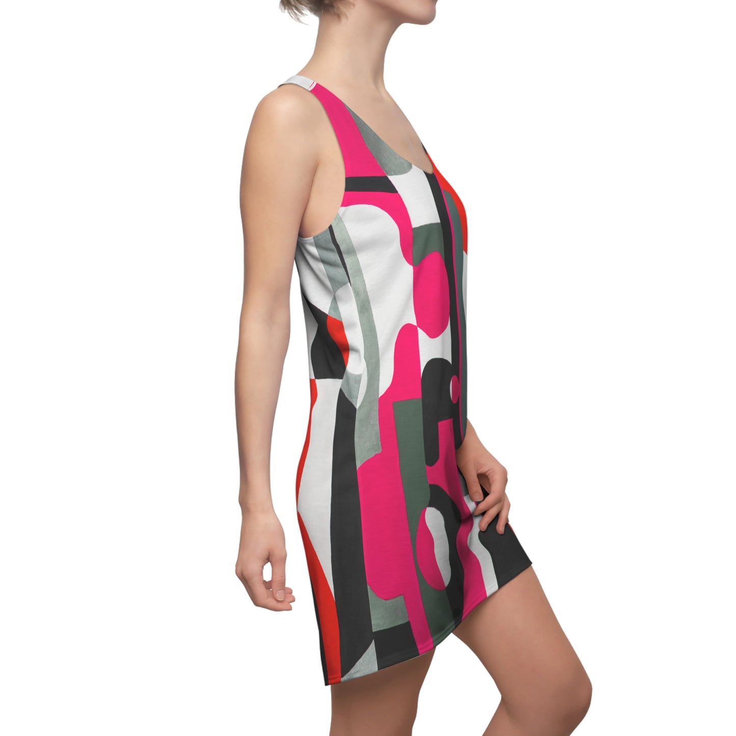 Fitting In, MagentaRed-Racerback Dress