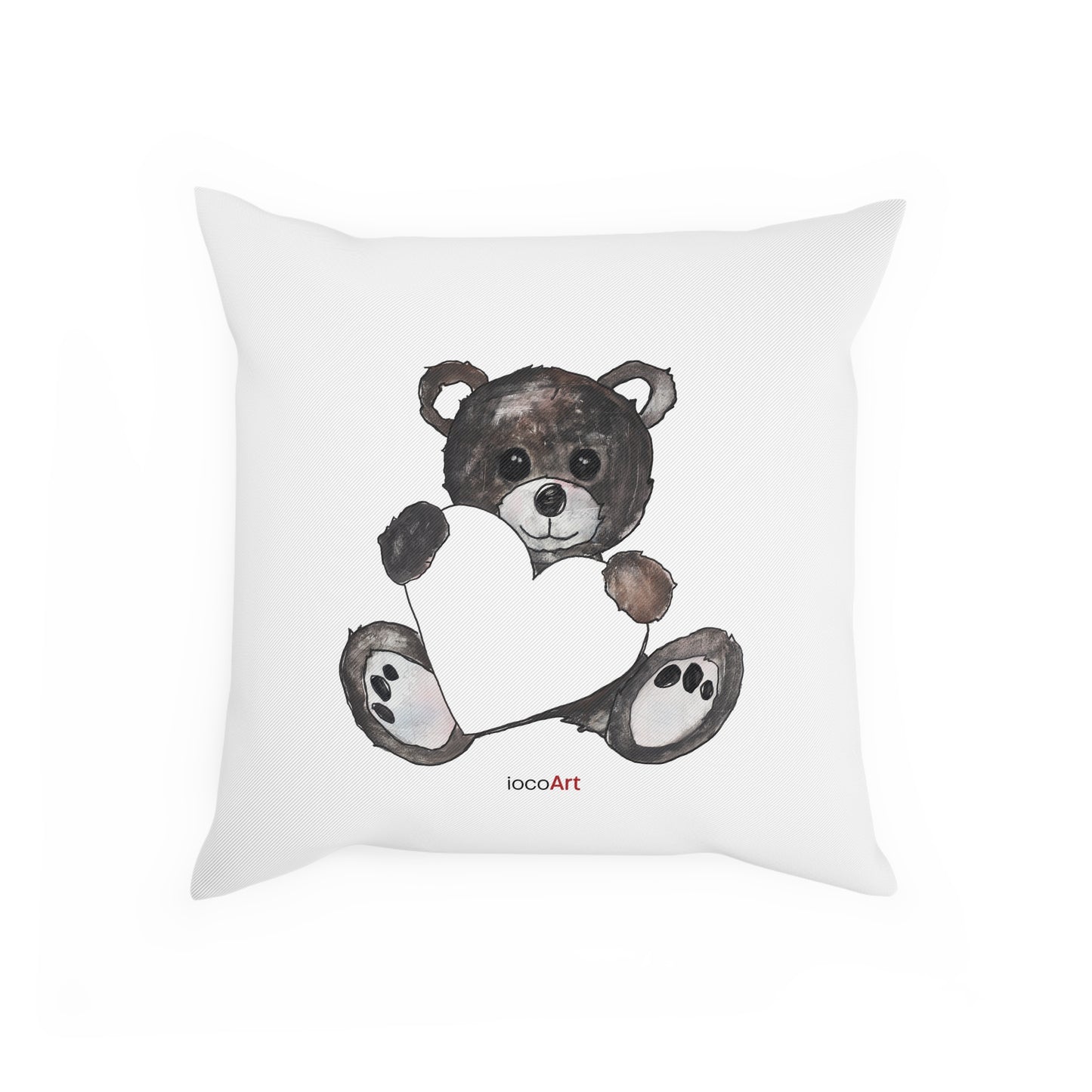 Teddy Bear, BlackBrown - Cushion
