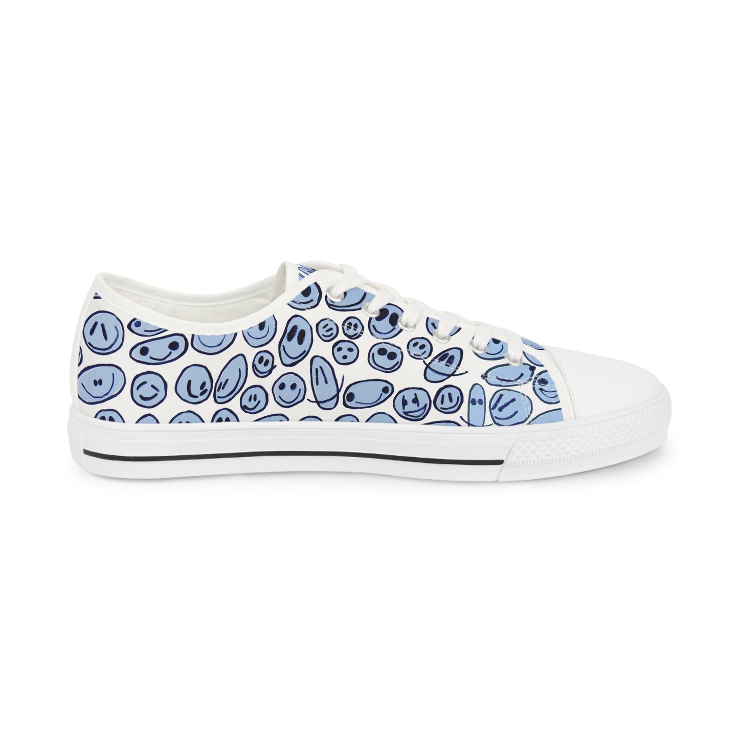 Blue SMILES - Men's Low Top Sneakers