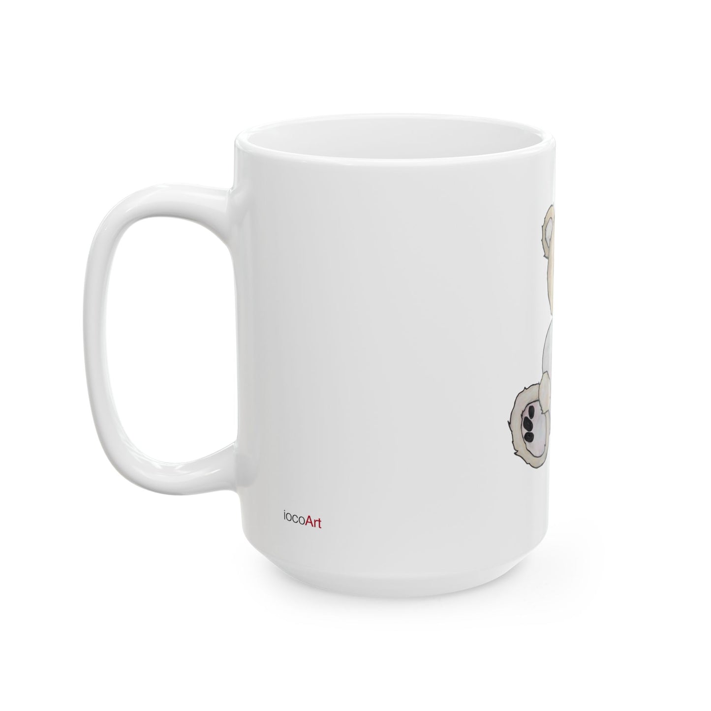 Teddy Bear, Blonde - Ceramic Mug, (11oz, 15oz)