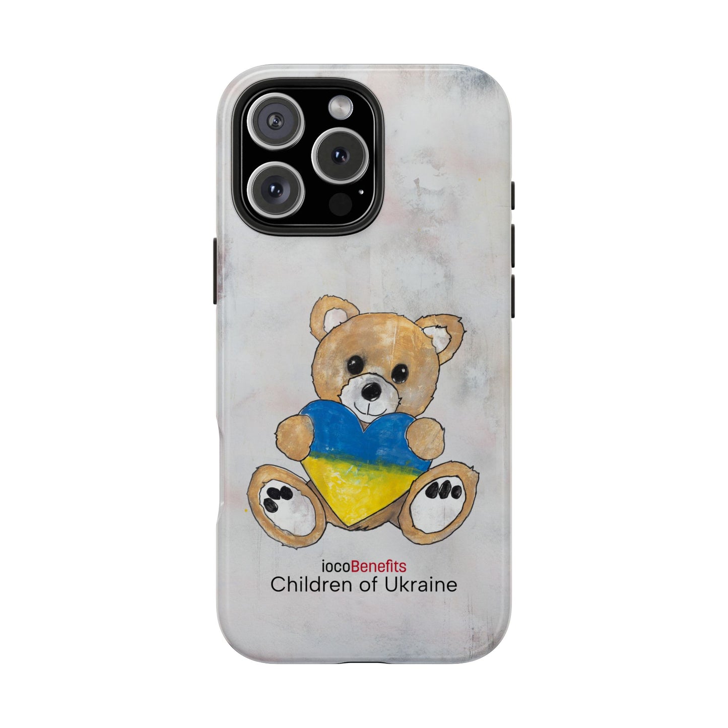 Teddy Bear Golden, Ukraine Heart - Tough Phone Cases