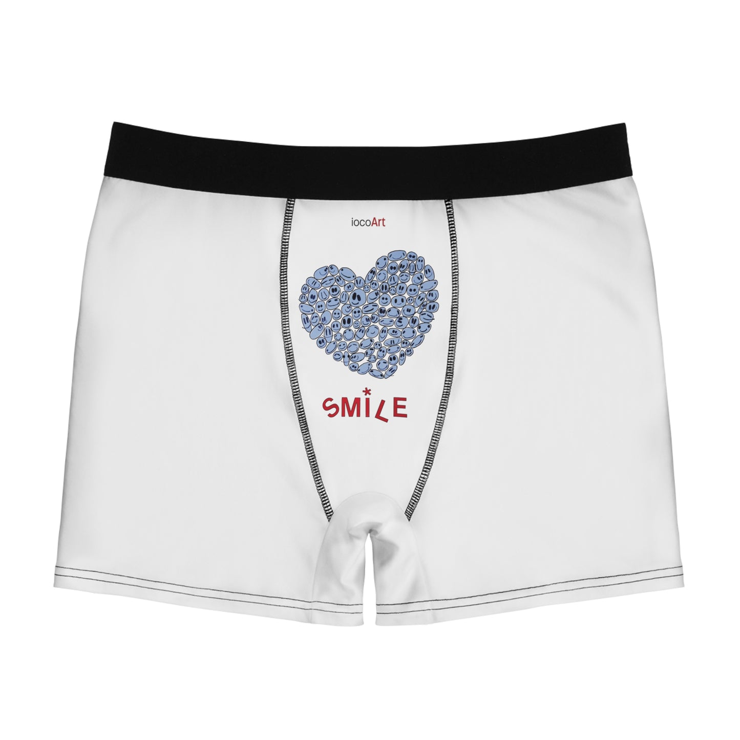 BLUE Heart SMILE - Men's Boxer Briefs