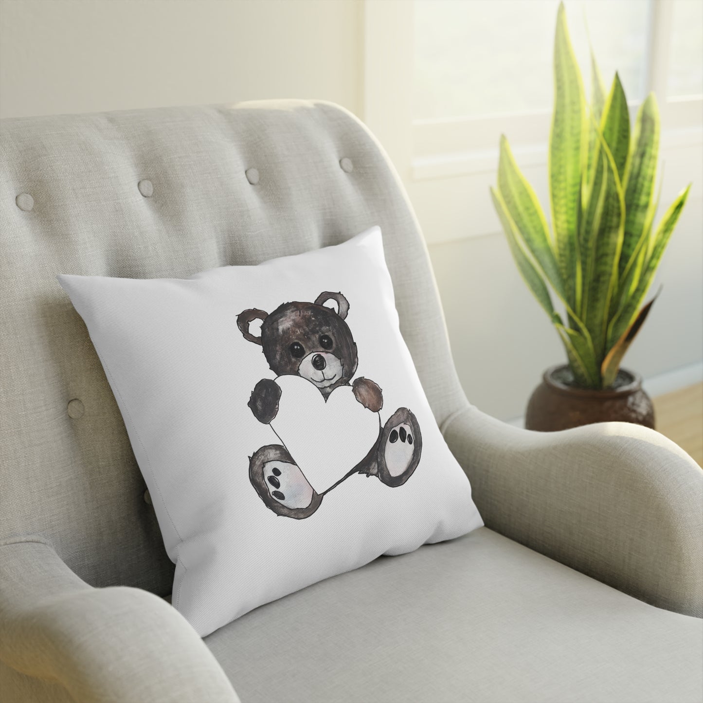 Teddy Bear, BlackBrown - Cushion