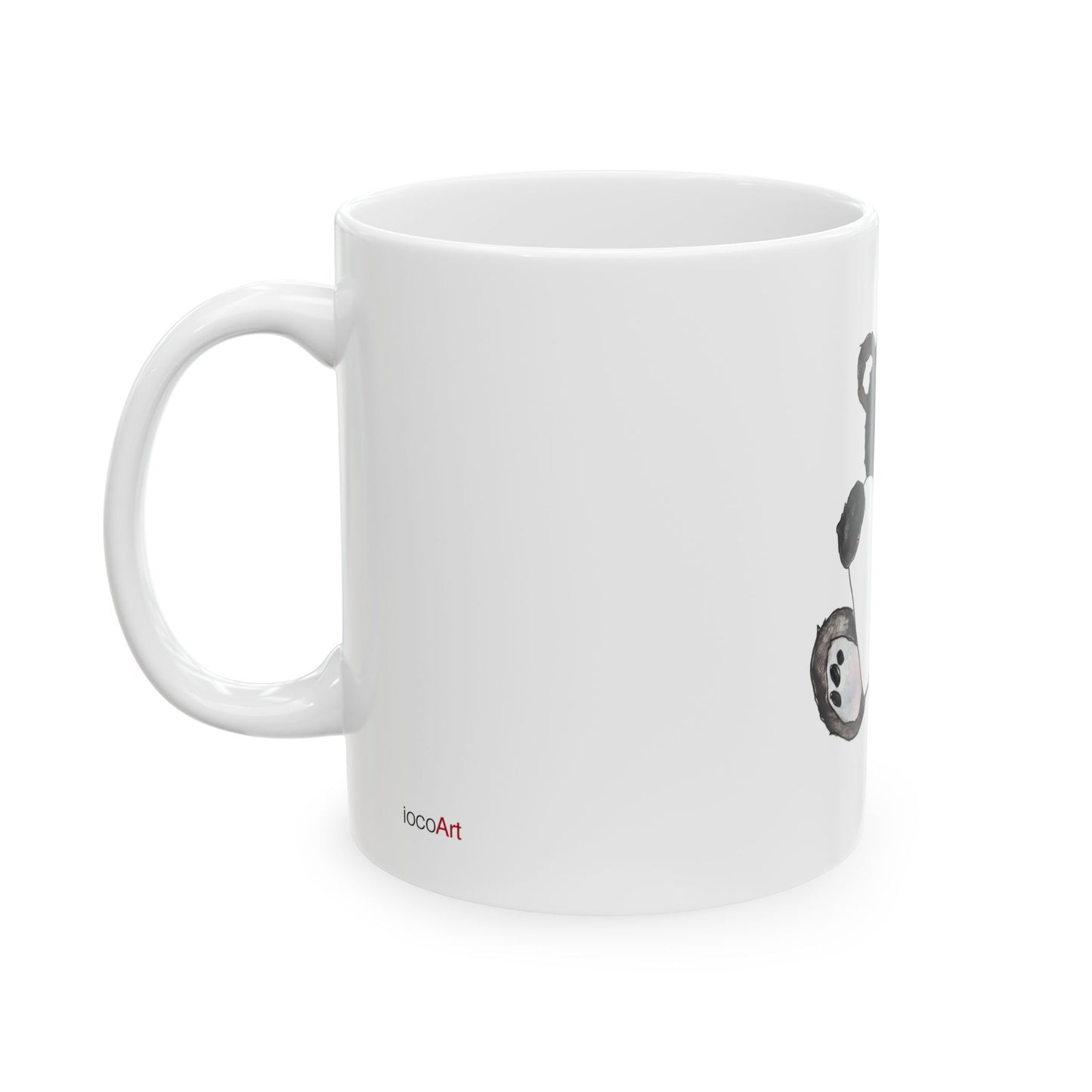 Teddy Bear, BlackBrown - Ceramic Mug, (11oz, 15oz)