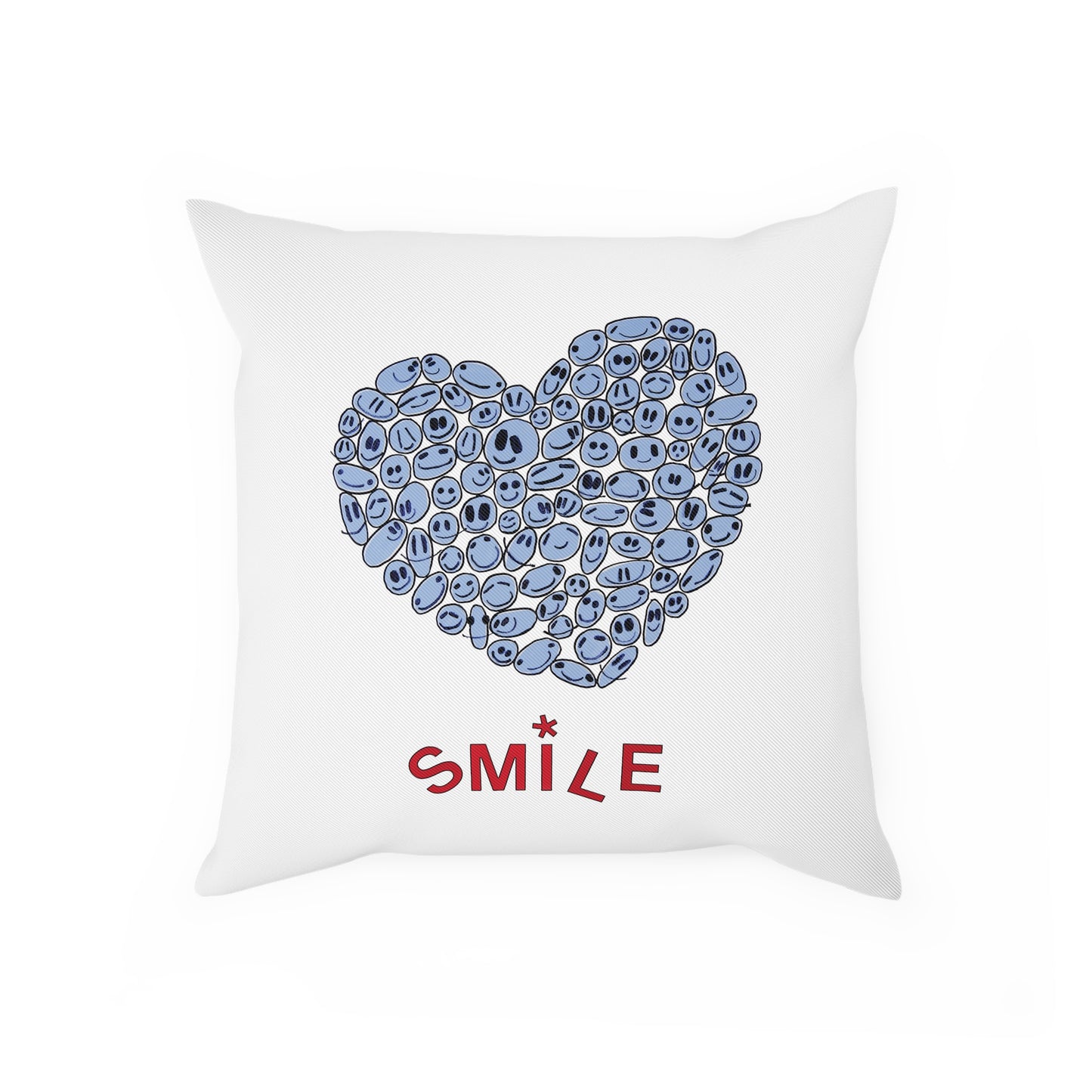 BLUE Heart SMILES - Cushion