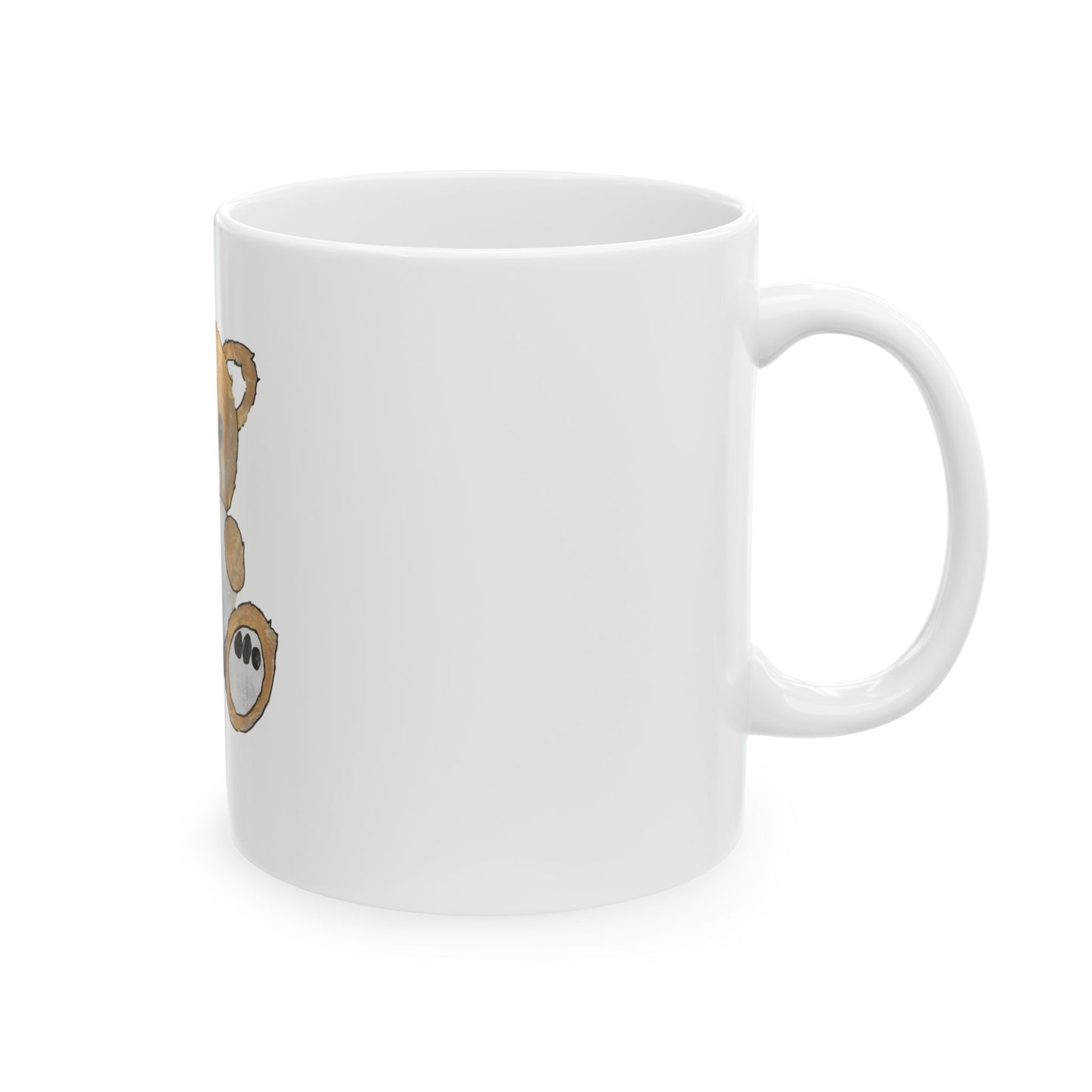Teddy Bear, Golden - Ceramic Mug, (11oz, 15oz)