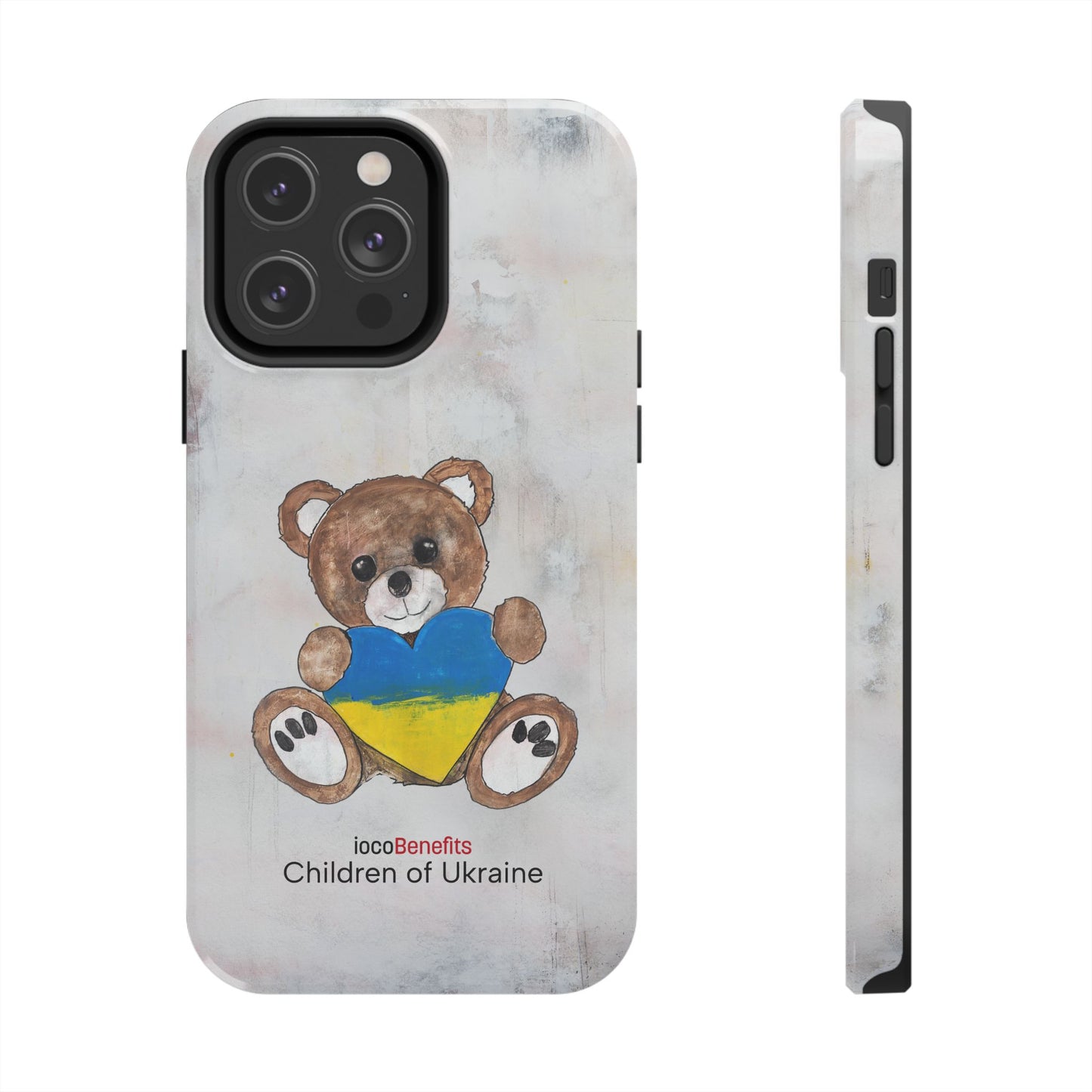 Teddy Bear Brown, Ukraine Heart - Tough Phone Cases