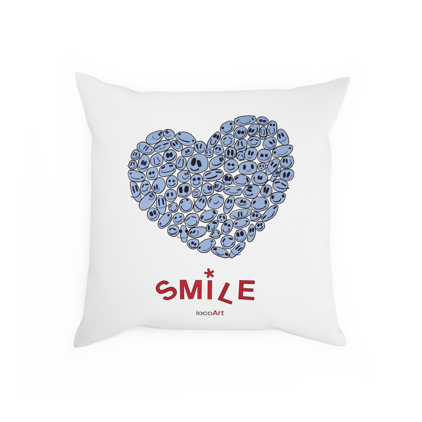 BLUE Heart SMILES - Cushion