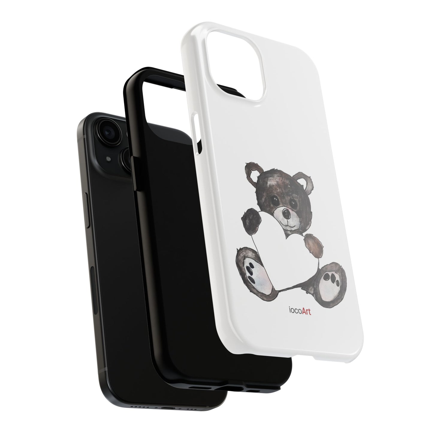 Teddy Bear, BlackBrown - Tough Phone Cases