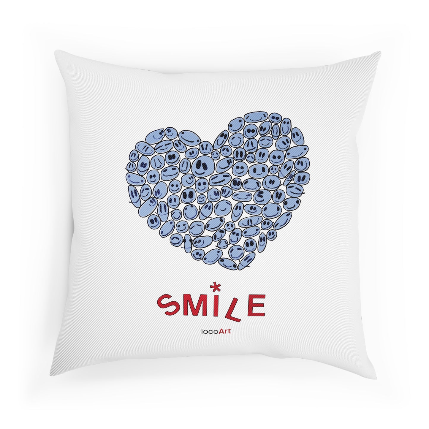 BLUE Heart SMILES - Cushion