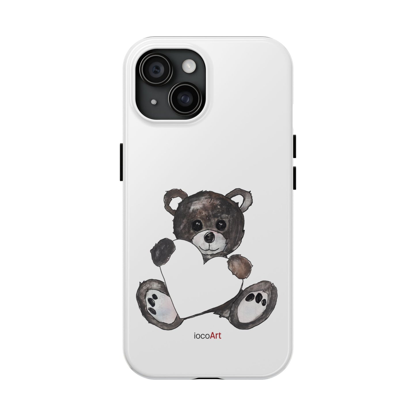 Teddy Bear, BlackBrown - Tough Phone Cases