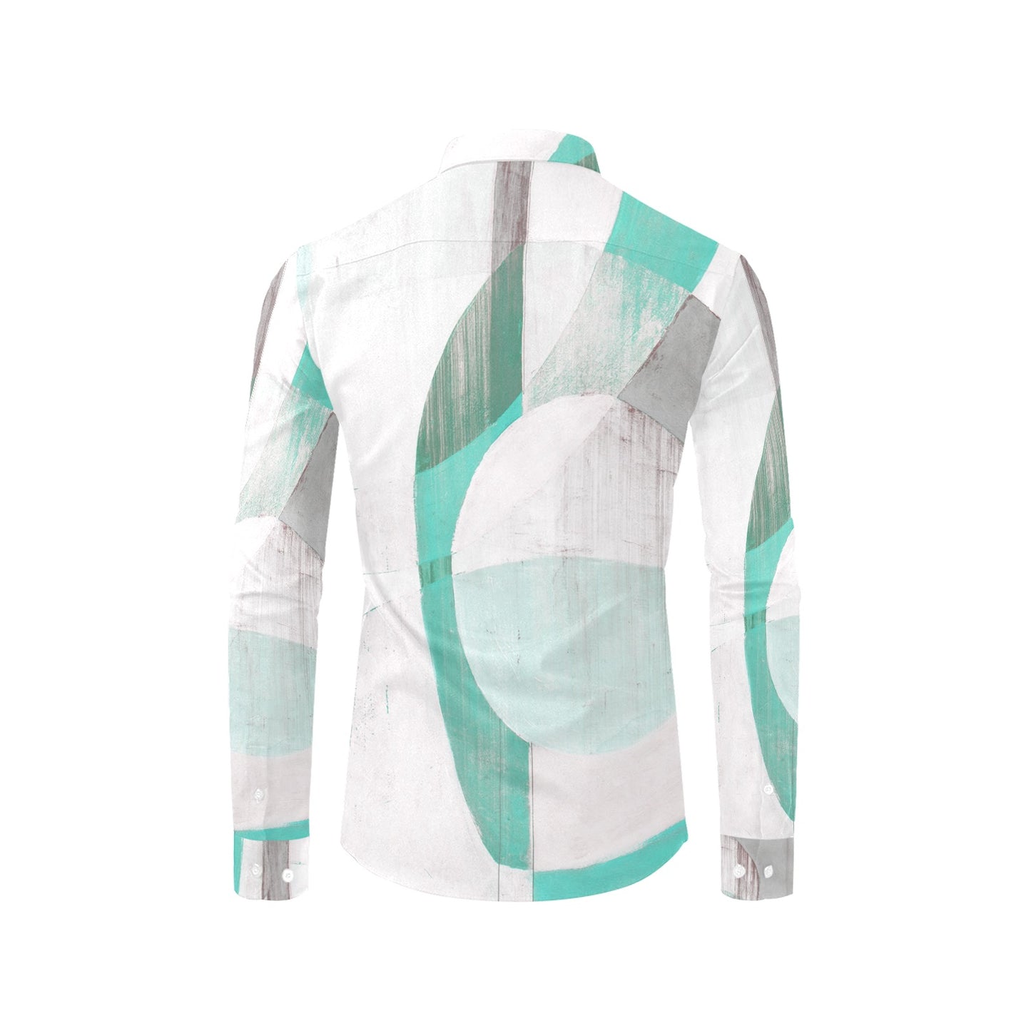 Aqua Inlays-Men's Long Sleeve Shirt