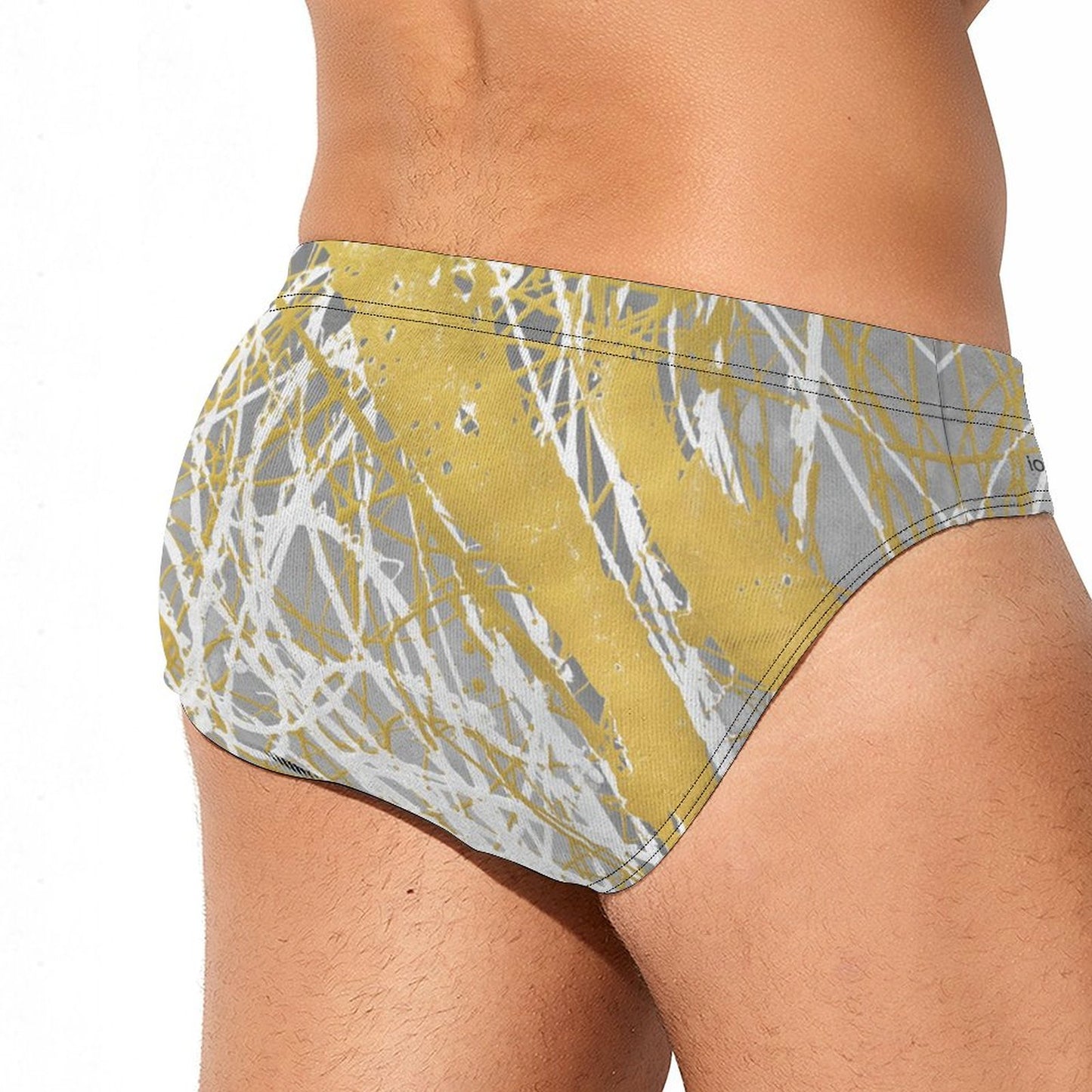 Swirls of IvoryGold - Men's Swim Briefs