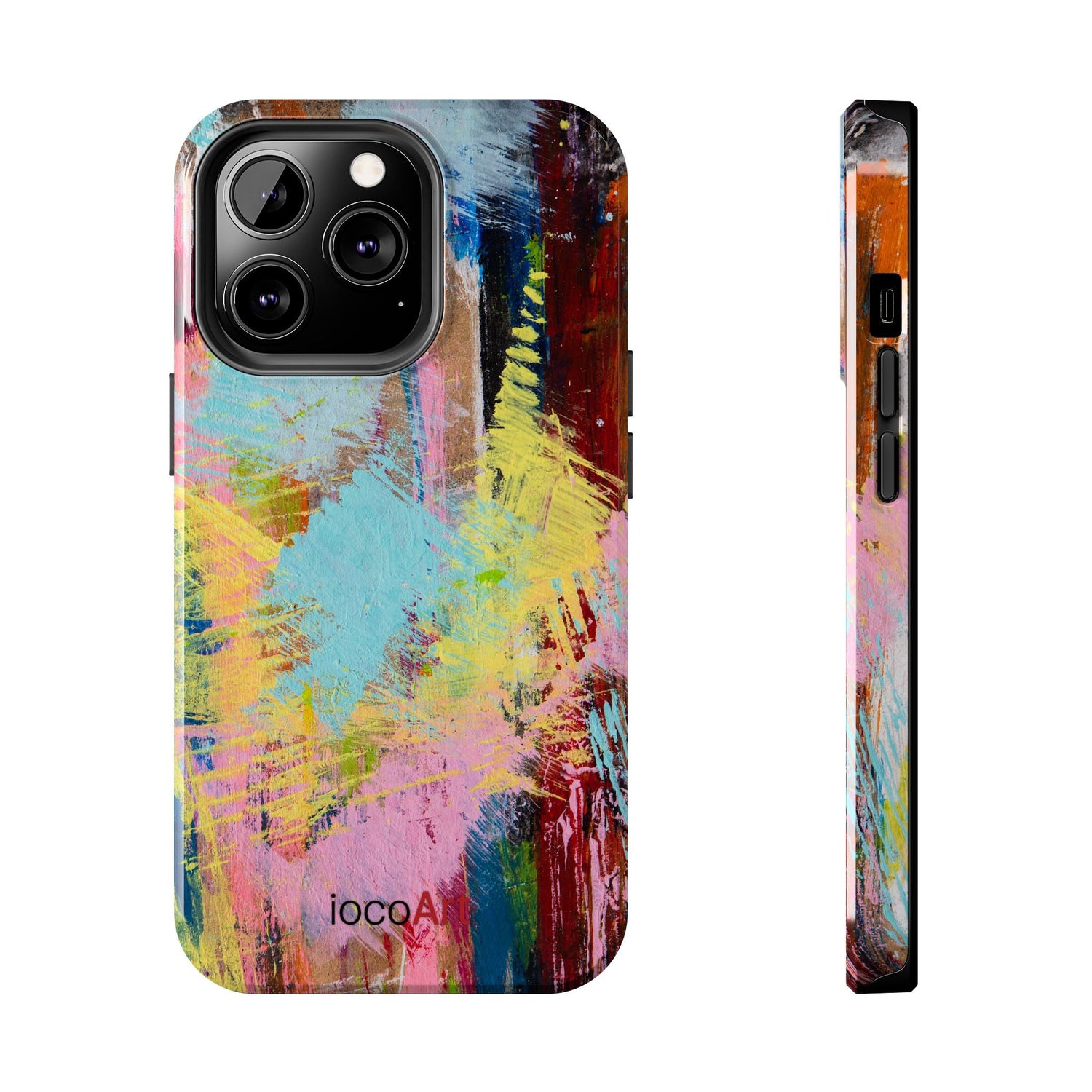 iocoArt SMILE Series phone cases in Blue & Pink