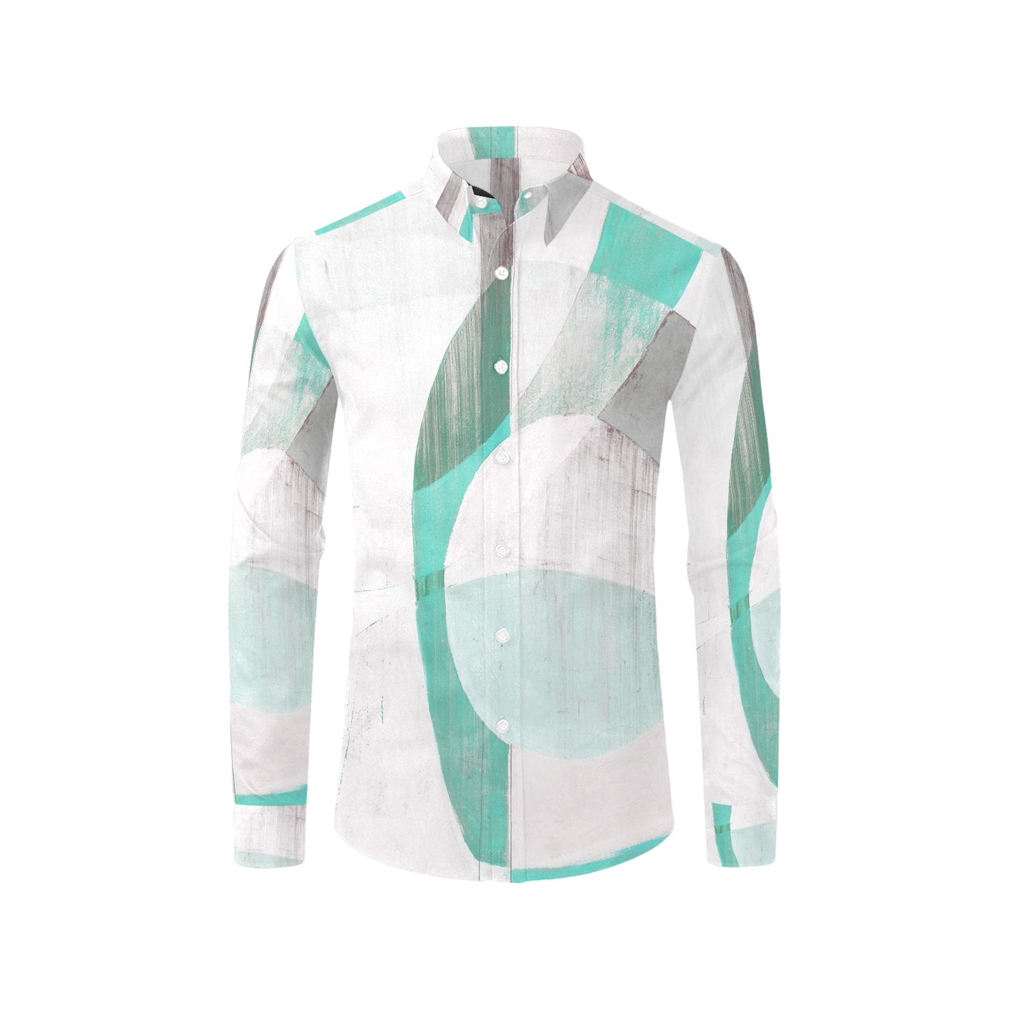 Aqua Inlays-Men's Long Sleeve Shirt