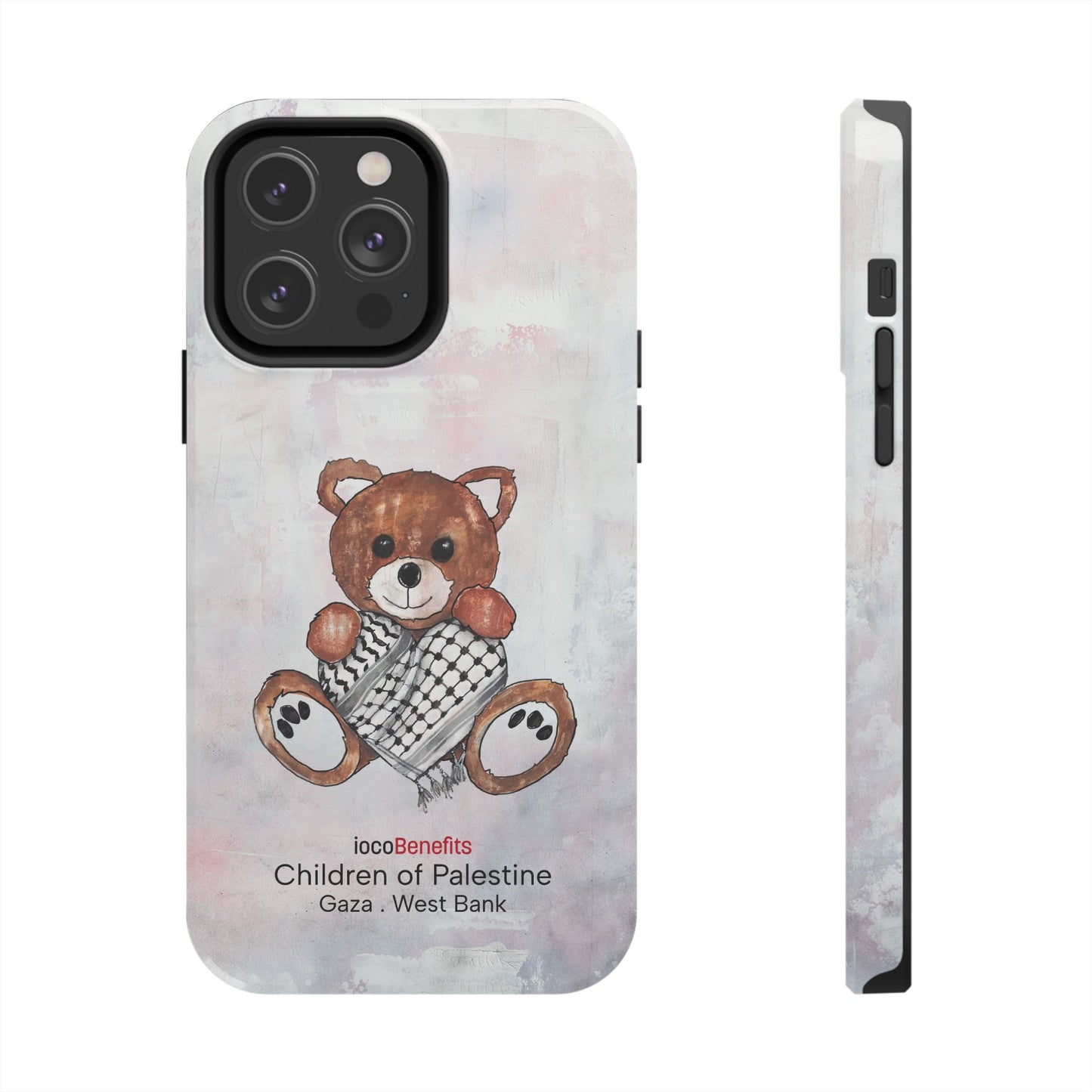 Teddy Bear Red, Keffiyeh Heart - Tough Phone Cases