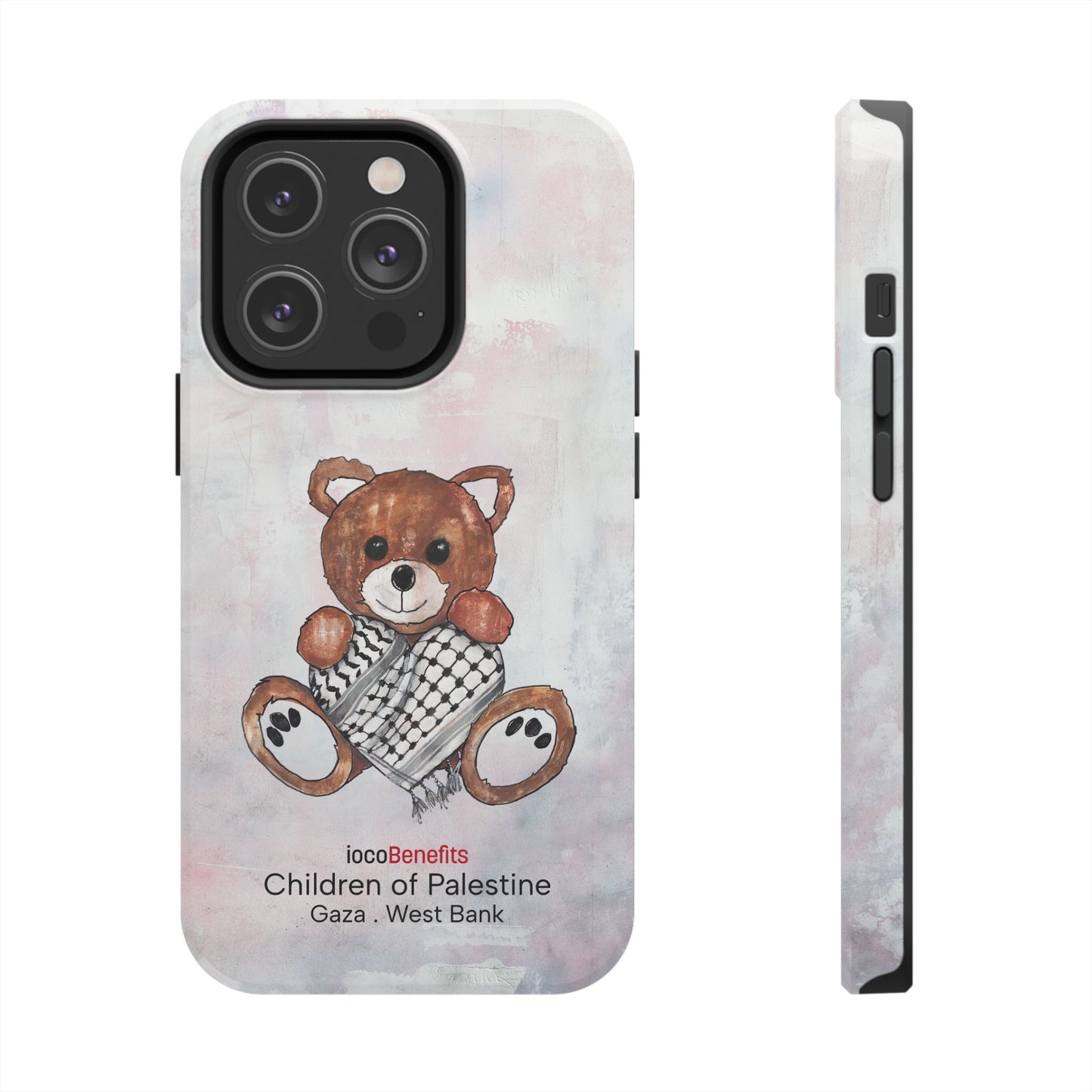 Teddy Bear Red, Keffiyeh Heart - Tough Phone Cases