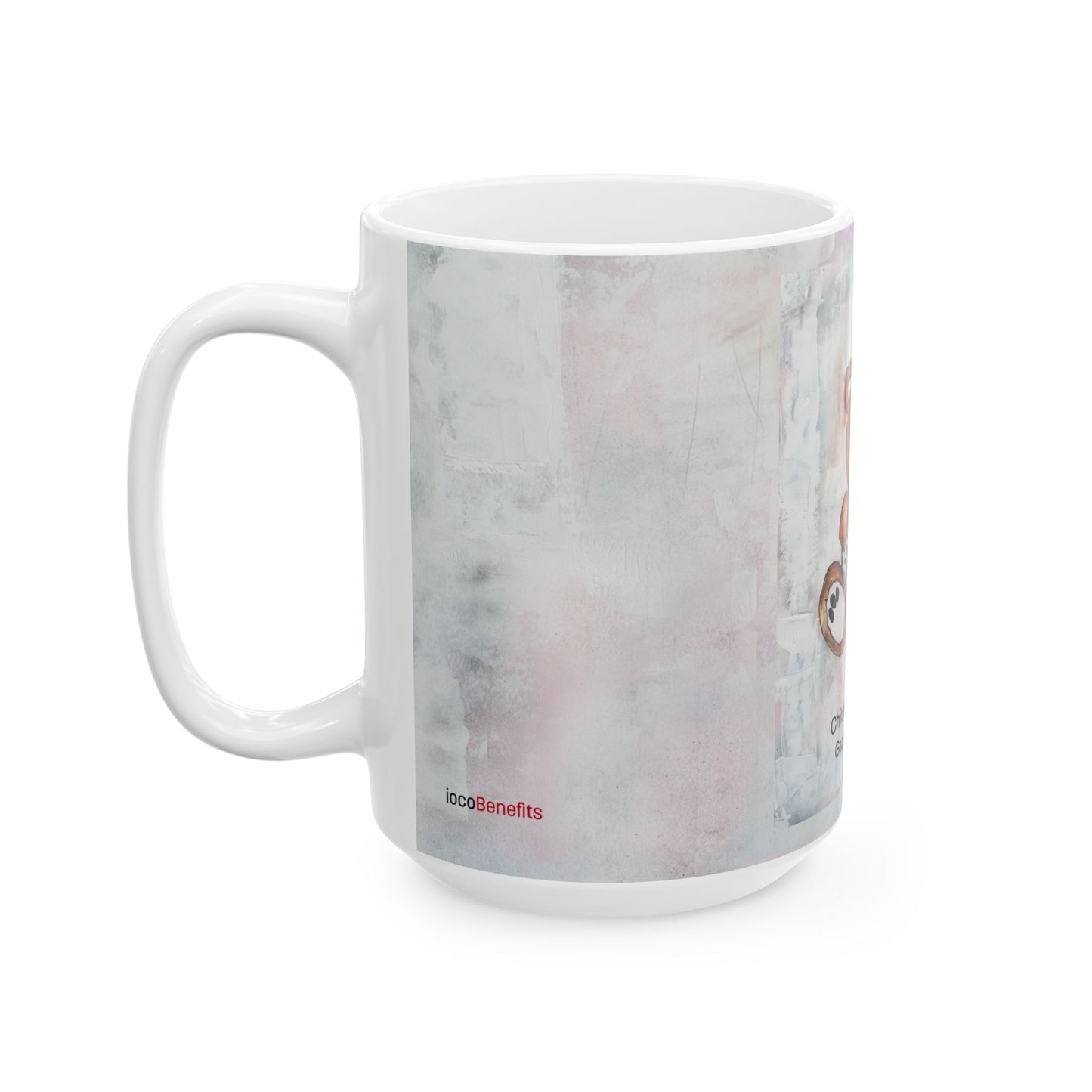 Teddy Bear Red, Keffiyeh Heart - Ceramic Mug, (11oz, 15oz)