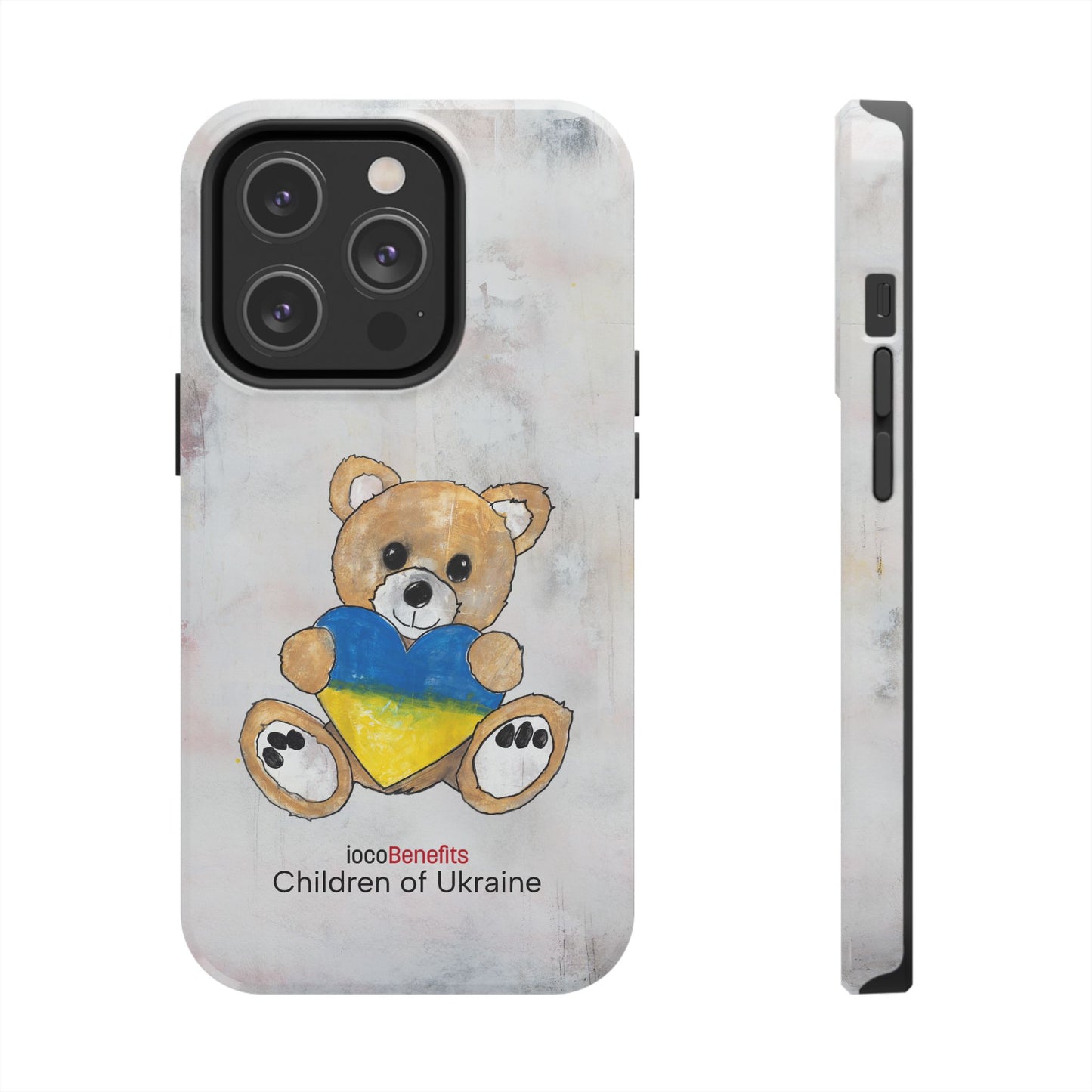 Teddy Bear Golden, Ukraine Heart - Tough Phone Cases