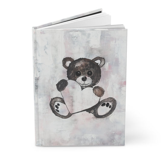 Teddy Bear, BlackBrown - Hardcover Journal