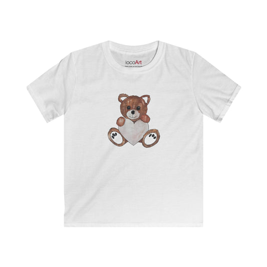 Teddy Bear RedBrown - Kids Softstyle Tee