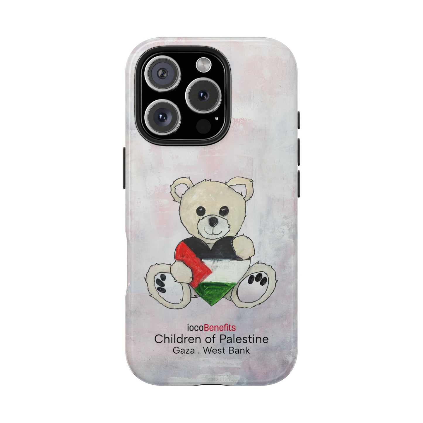 Teddy Bear Blond, Heart of Palestine - Tough Phone Cases