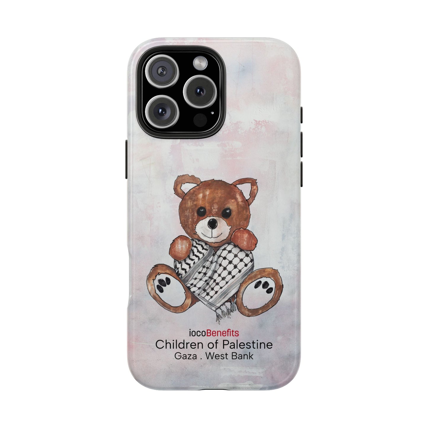 Teddy Bear Red, Keffiyeh Heart - Tough Phone Cases