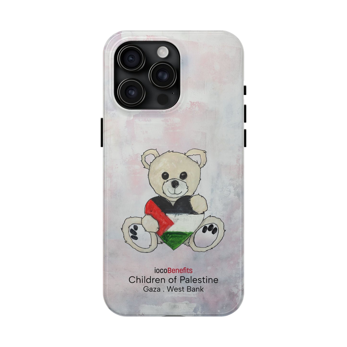 Teddy Bear Blond, Heart of Palestine - Tough Phone Cases