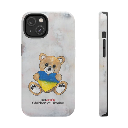 Teddy Bear Golden, Ukraine Heart - Tough Phone Cases