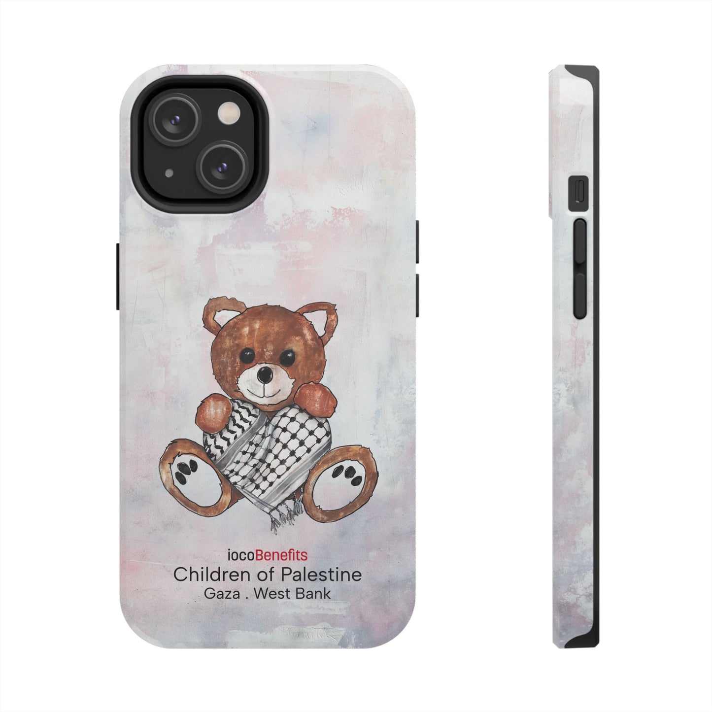 Teddy Bear Red, Keffiyeh Heart - Tough Phone Cases