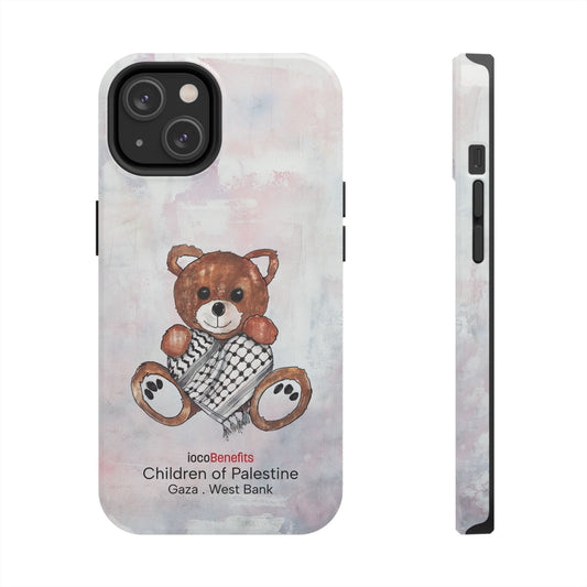 Teddy Bear Red, Keffiyeh Heart - Tough Phone Cases