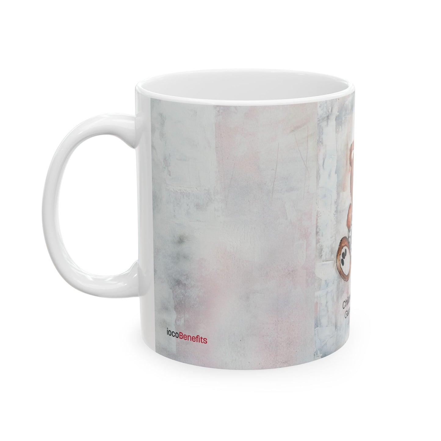 Teddy Bear Red, Keffiyeh Heart - Ceramic Mug, (11oz, 15oz)