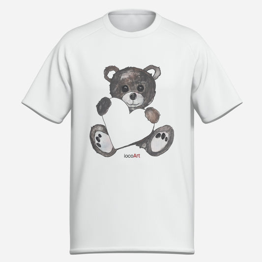 Teddy Bear Heart, BlackBrown - Men's T-shirt