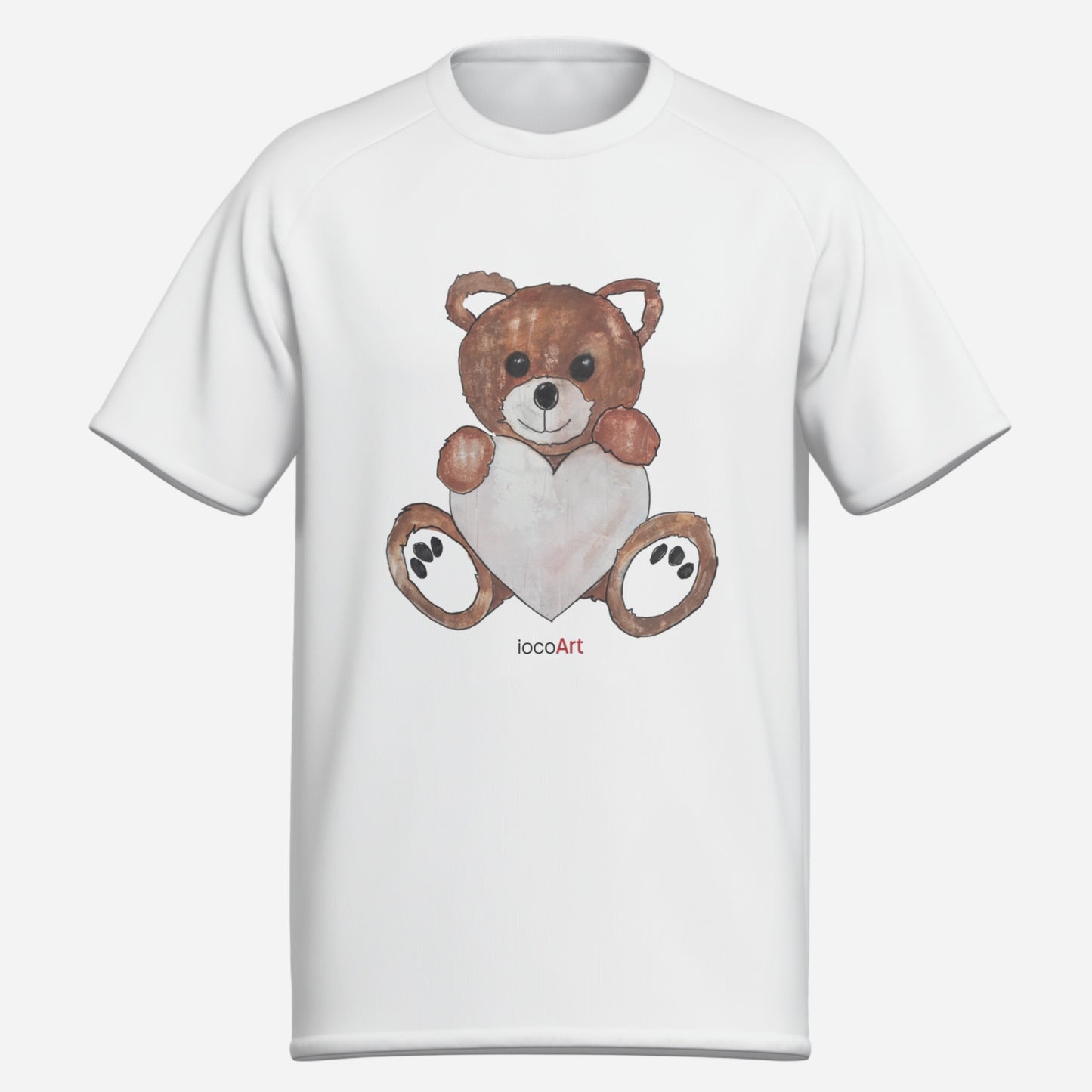 Teddy Bear Heart, RedBrown - Men's T-Shirt