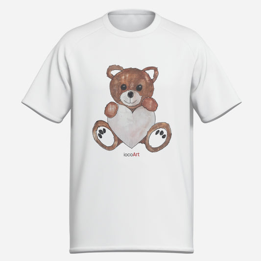 Teddy Bear Heart, RedBrown - Men's T-Shirt