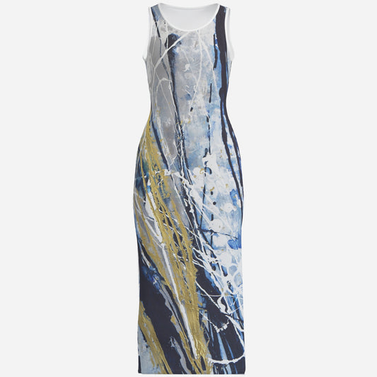 Oceanic Geyser - full length dress