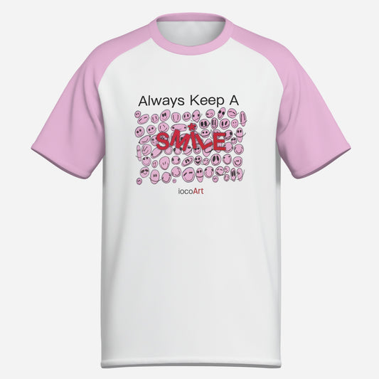 Always Keep A SMILE, PINK (PSL) - Men's T-Shirt