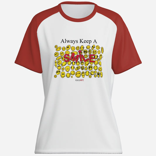 Always Keep A SMILE, YELLOW (RSL) - Women's Cotton T-Shirt