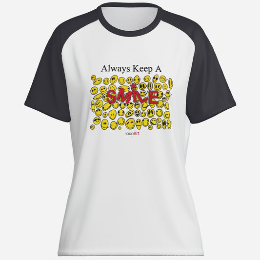 Always Keep A SMILE, YELLOW (BSL) - Women's Cotton T-Shirt